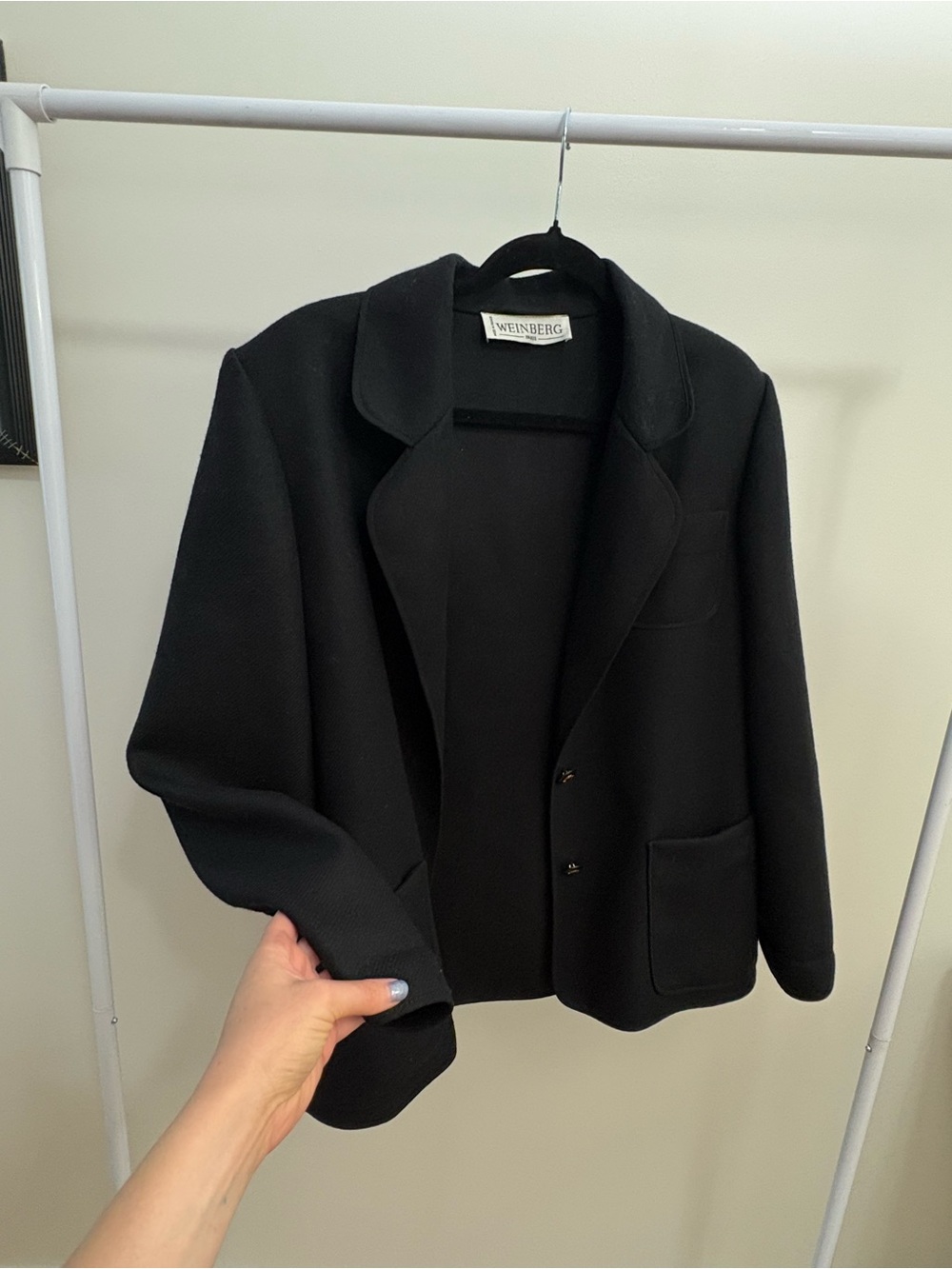Vintage Weinberg Paris black wool blazer